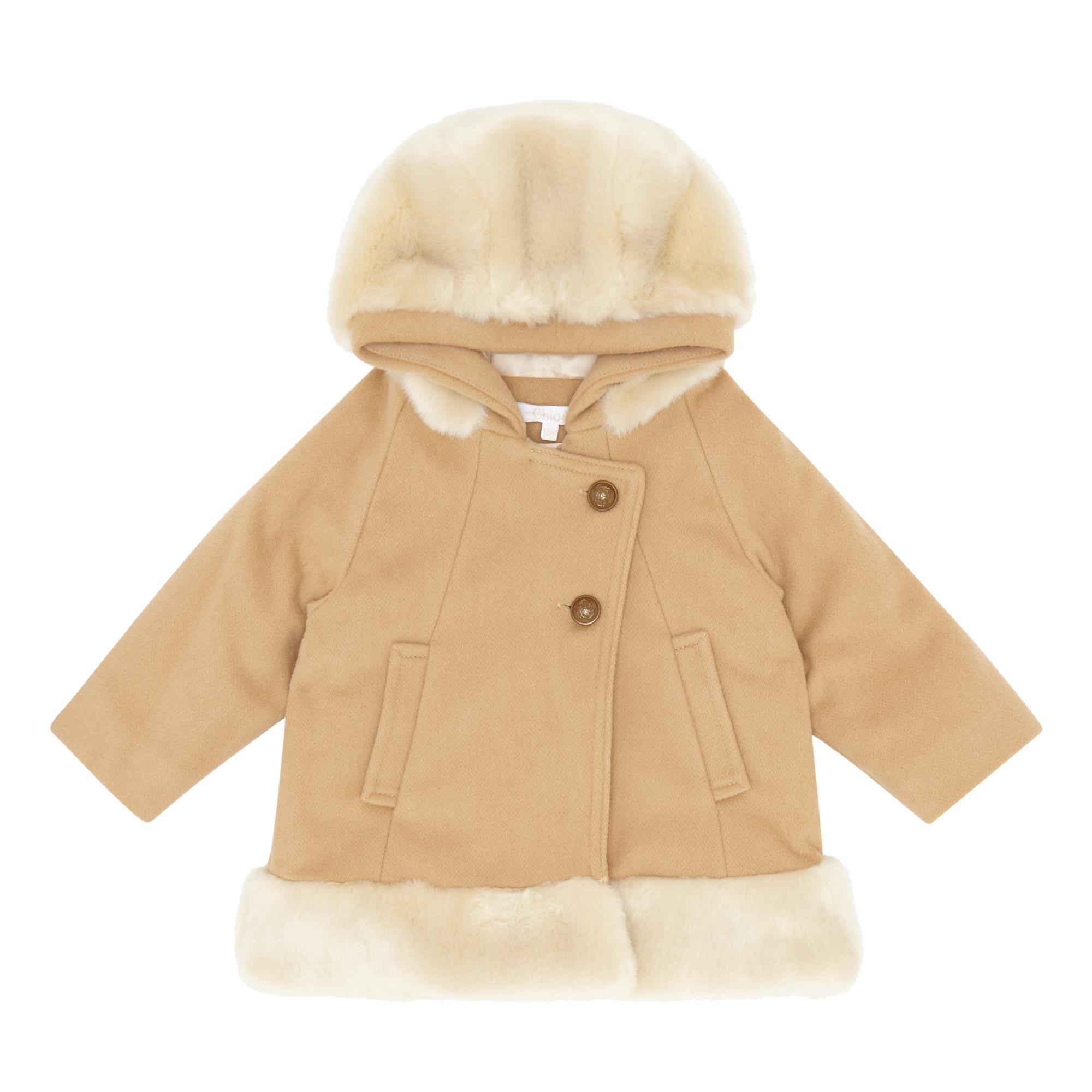 Faux Fur Wool-Blend Coat